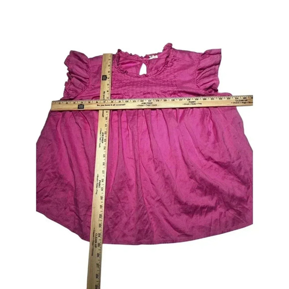 A.N.A NEW APPROACH TOPS SIZE 1X PINK BLOUSE TOP 100% COTTON BabyDoll Blouse - Picture 3 of 7